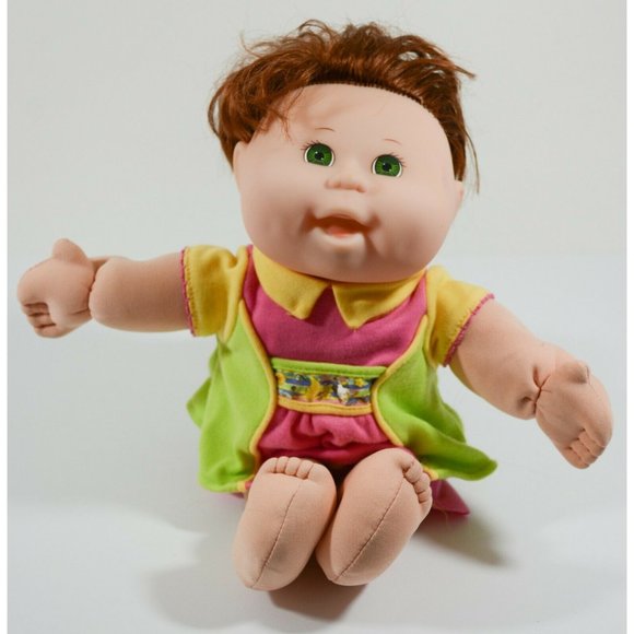 Vintage 1995 12" Cabbage Patch Kids Doll Brown Hair & 8" Garden Fairy 2009 Toy - Picture 2 of 12
